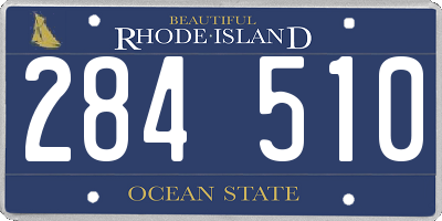 RI license plate 284510