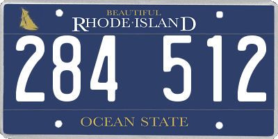 RI license plate 284512