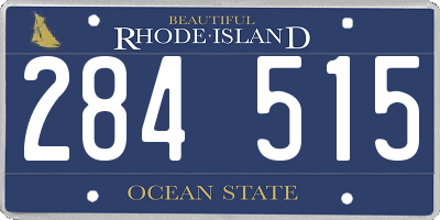 RI license plate 284515