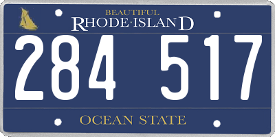 RI license plate 284517