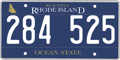 RI license plate 284525