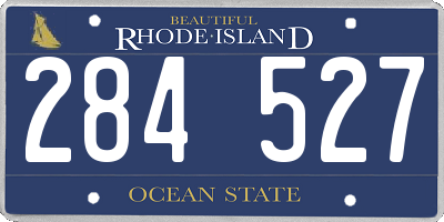 RI license plate 284527