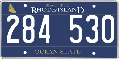 RI license plate 284530