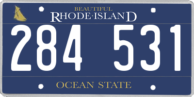 RI license plate 284531