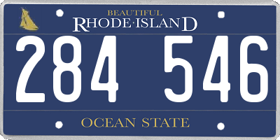 RI license plate 284546