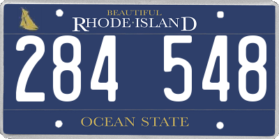 RI license plate 284548