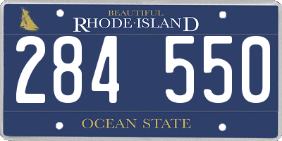 RI license plate 284550