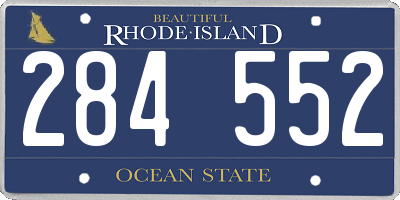 RI license plate 284552