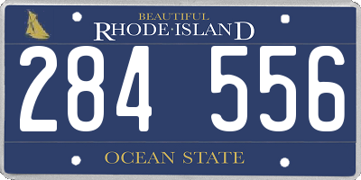 RI license plate 284556