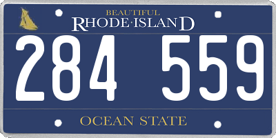 RI license plate 284559
