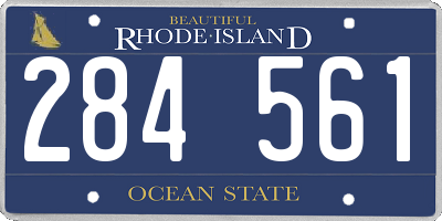 RI license plate 284561