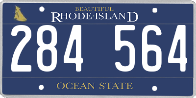 RI license plate 284564