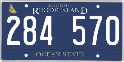 RI license plate 284570