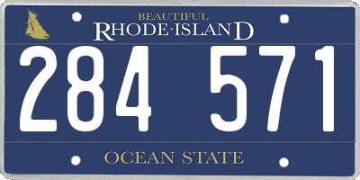 RI license plate 284571