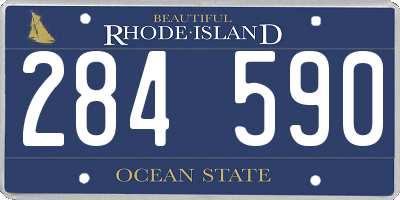 RI license plate 284590