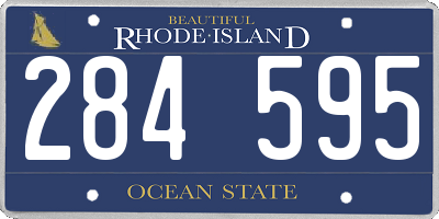 RI license plate 284595