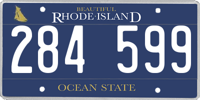 RI license plate 284599