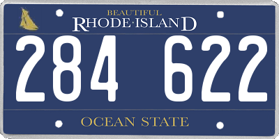RI license plate 284622