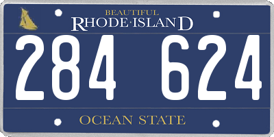 RI license plate 284624