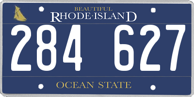 RI license plate 284627