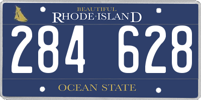 RI license plate 284628
