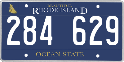 RI license plate 284629