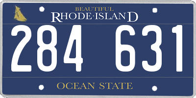 RI license plate 284631