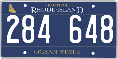 RI license plate 284648