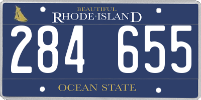 RI license plate 284655