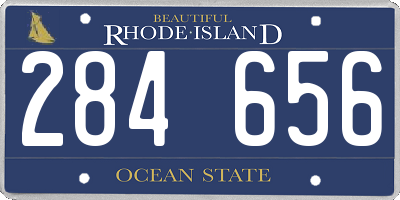 RI license plate 284656