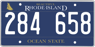 RI license plate 284658