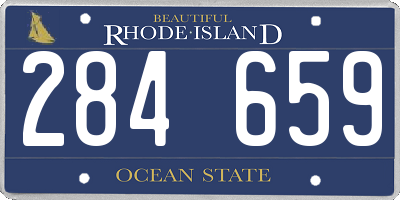 RI license plate 284659