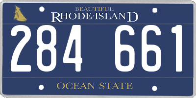 RI license plate 284661