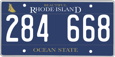 RI license plate 284668