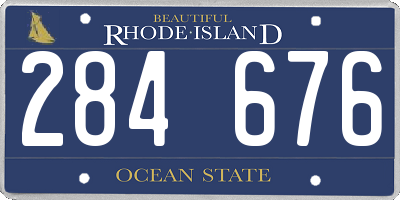 RI license plate 284676