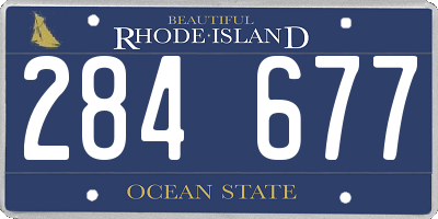 RI license plate 284677
