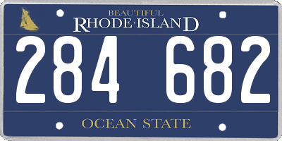 RI license plate 284682