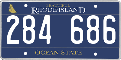 RI license plate 284686