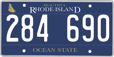 RI license plate 284690