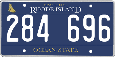 RI license plate 284696