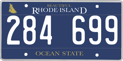 RI license plate 284699