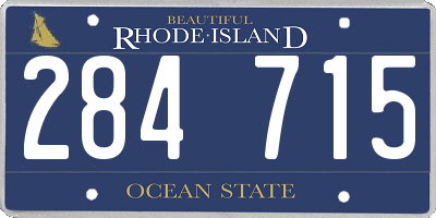 RI license plate 284715