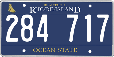 RI license plate 284717