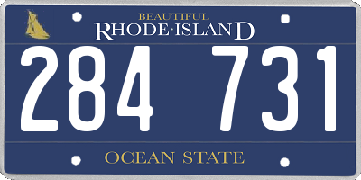 RI license plate 284731