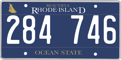 RI license plate 284746