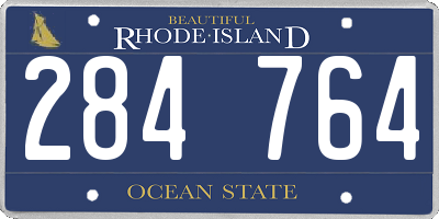 RI license plate 284764