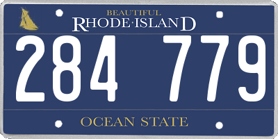 RI license plate 284779