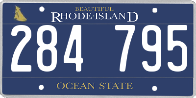 RI license plate 284795