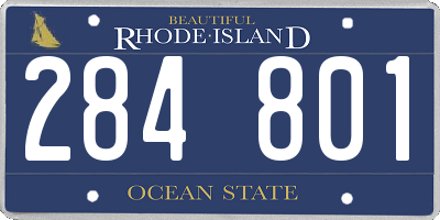 RI license plate 284801