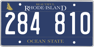 RI license plate 284810